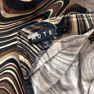 Motel Rocks Mini Skirt - Brown/Black